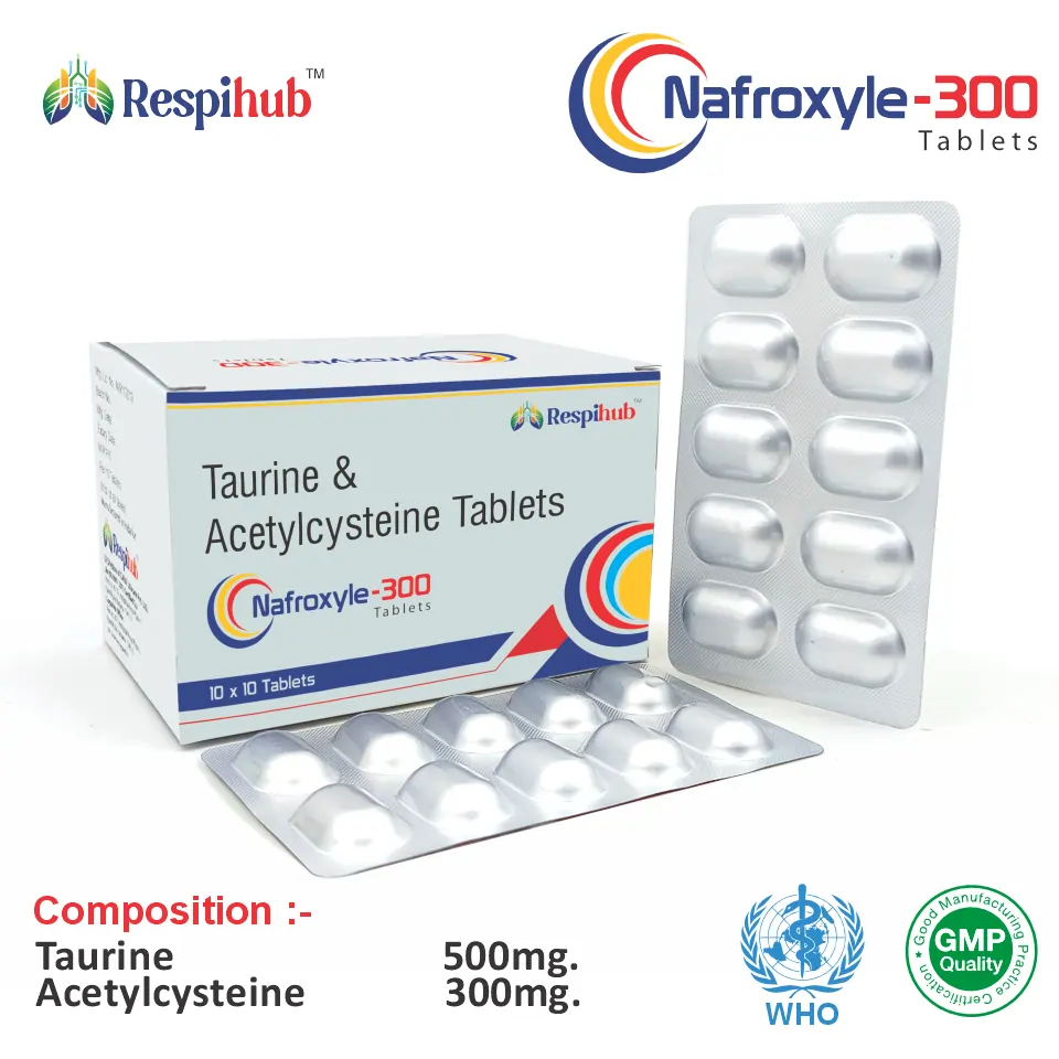 Taurine 500 mg + Acetylcysteine 300 mg Tablet PCD Pharma Franchise